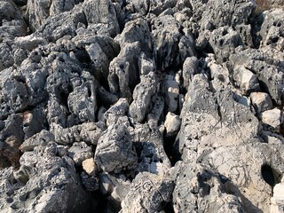 Rocky texture background, sea coastline