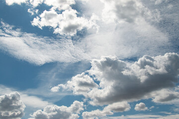 white clouds on blue sky background