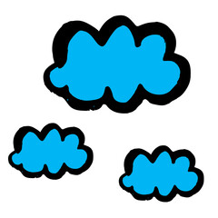 Doodle grunge style icon. Decorative element. Outline, cartoon line icon