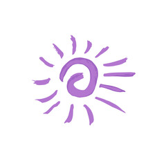 Doodle grunge style icon. Decorative element. Outline, cartoon line icon