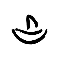 Doodle grunge style icon. Decorative element. Outline, cartoon line icon