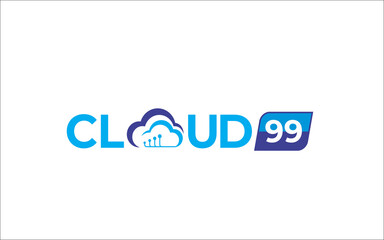 Illustration vector graphic of network data cloud logo design template
