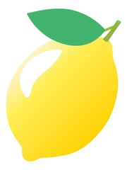 黄色いレモンのイラスト