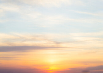 Golden sunrise and blye sky.