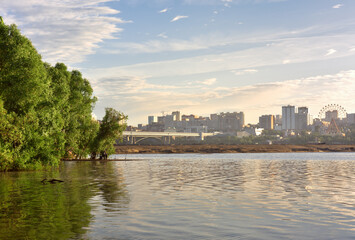 Novosibirsk on the Ob in the morning