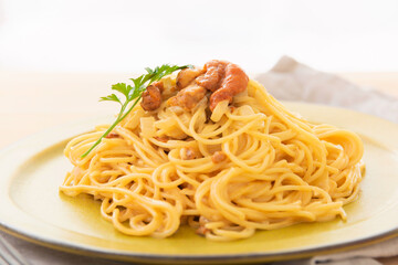 ウニのクリームパスタ