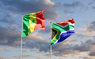 Flags of Senegal and SAR African.