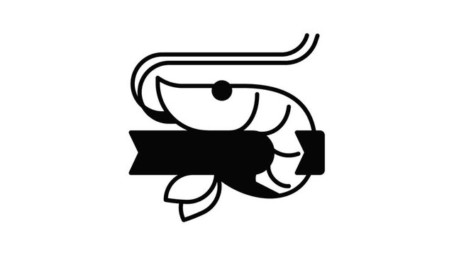 Shrimp icon animation best on white background for any design
