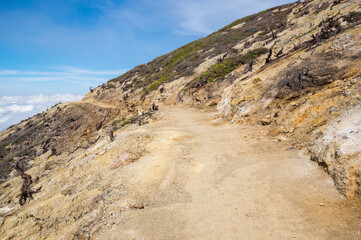 Ijen volcano in East Java, Indonesia