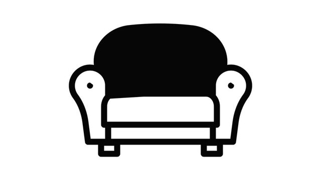 House sofa icon animation best on white background for any design
