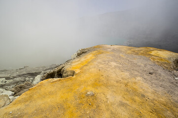 Ijen volcano in East Java, Indonesia