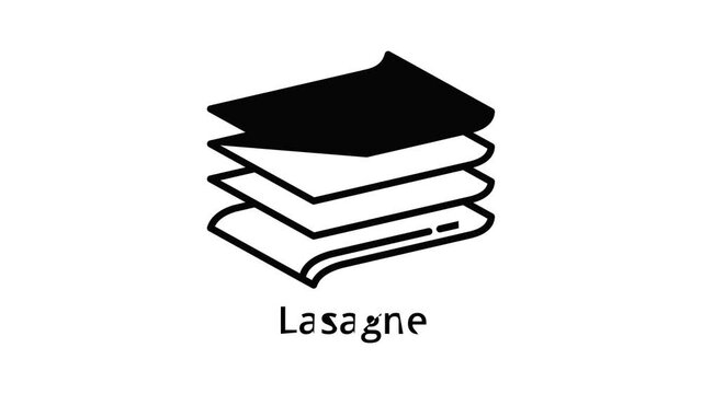 Lasagne icon animation best on white background for any design