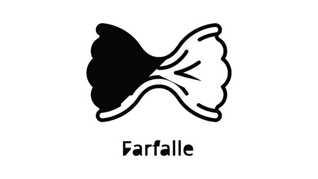 Farfalle icon animation best on white background for any design