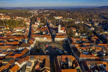 Obraz premium Bischofswerda in Sachsen aus der Luft | Luftbilder von Bischofswerda in Sachsen 
