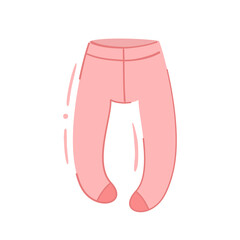 Funny baby pantyhose - isolated vector illustration. Casual baby clothing, single clipart. Infant fashion - object of kid wardrobe