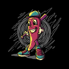 chili gangster cartoon character illustration