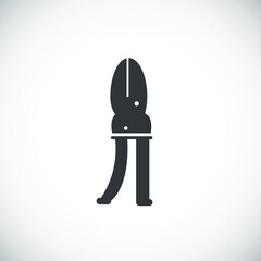 Gardening icons set on white background.Creative illustration concept symbol for web or mobile app