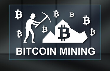 Concept of bitcoin mining