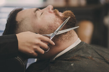 Male client in barbershop