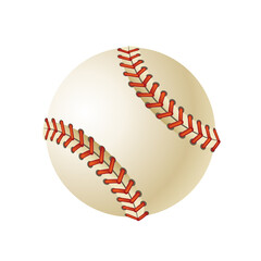 Baseball ball. Vector realistic illustration