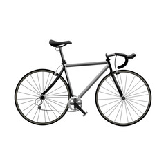 Fototapeta na wymiar Sport bike icon. Fixed gear bike silhouette. Vector illustration