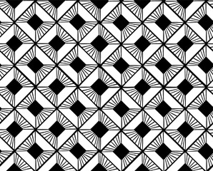 Black and white rhythmic seamless pattern ornament textile