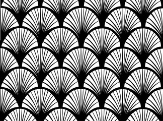 Black and white rhythmic seamless pattern ornament textile