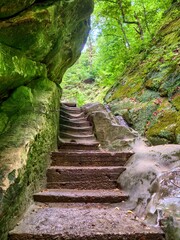Staircase in beautiful Dante's gorge.