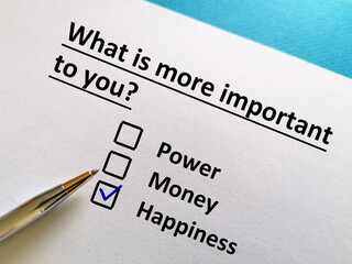 Obraz premium Questionnaire