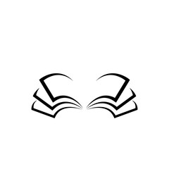 Open book vector icon