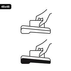 Set of Terminal icon in line style. Editable stroke. Vector icon