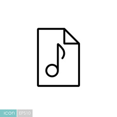 Music file vector flat icon