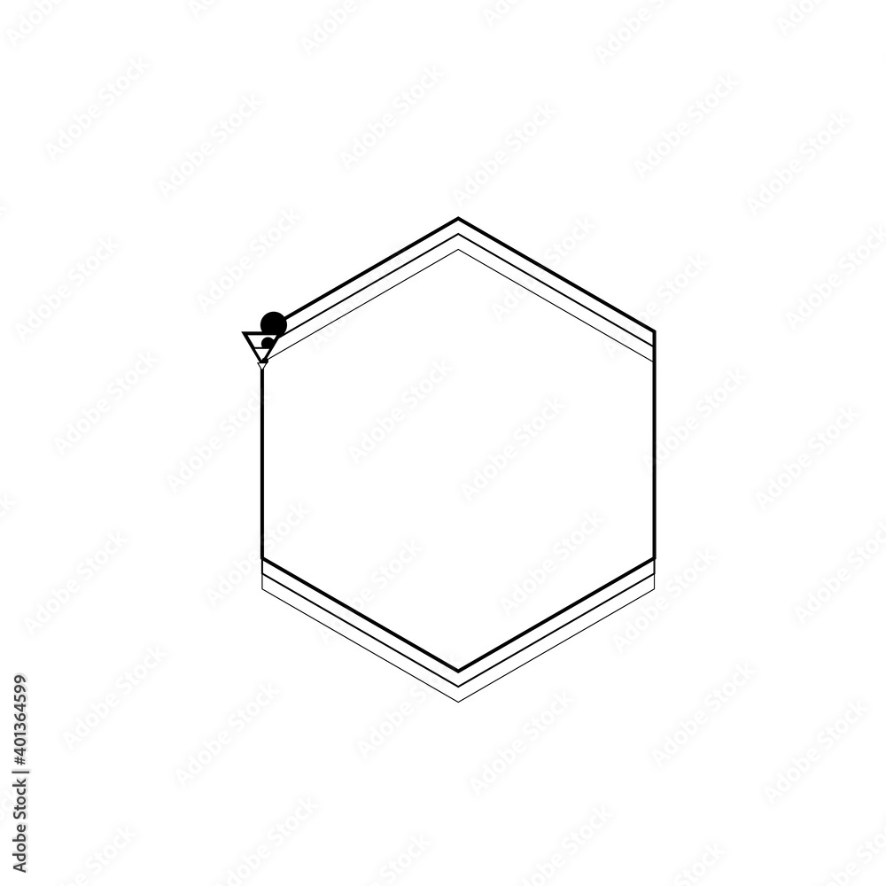 Poster Vector hexagons pattern. Internet connection network high digital technology. Geometric texture background. Abstract wallpaper