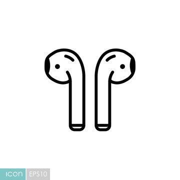 Airpods Wireless Headphones Vector Icon