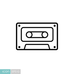 Audio cassette tape vector icon