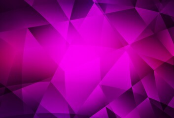 Obraz premium Dark Purple vector gradient triangles texture.