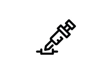 Pharmacy Outline Icon - Syringe