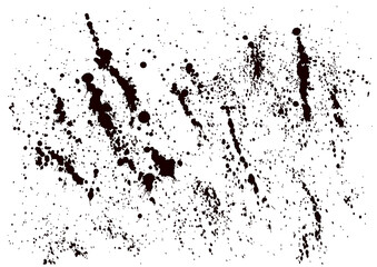 Distressed Effect. Old vintage scratches, stain, paint splats, spots, stripes