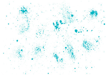 Distressed Effect. Old vintage scratches, stain, paint splats, spots, stripes