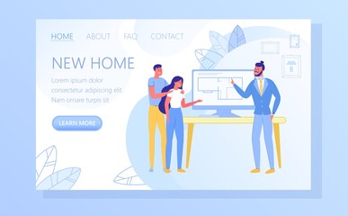 Real Estate Agency Flat Vector Web Banner Template