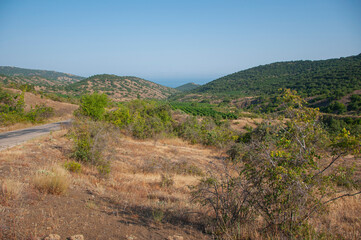 View of the mountains near Sudak in the Crimea