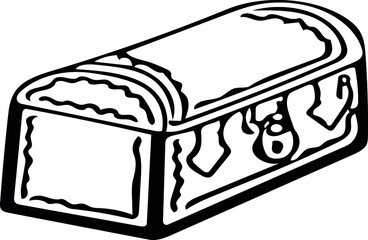 illustration of a travel chest on a white background
