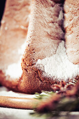 loaf of pandoro on the table