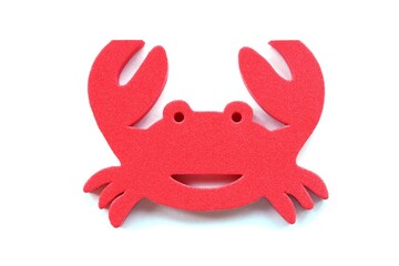 Obraz premium Figure of red crab on isolated white background