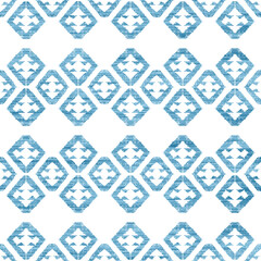 Geometric klim ikat pattern with grunge texture
