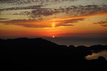 Kujukushima at sunset from Tenkaiho Observatory in Nagasaki, Japan - 九十九島の夕日 展海峰からの眺め 長崎 日本