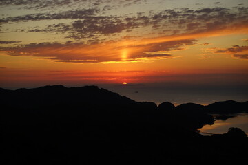 Kujukushima at sunset from Tenkaiho Observatory in Nagasaki, Japan - 九十九島の夕日 展海峰からの眺め 長崎 日本