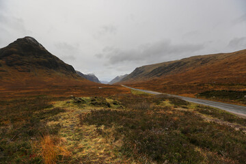 The autumn landscape of the Scottish Highlands