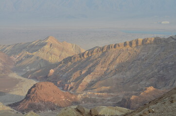 Naklejka premium landscape desert mountain Sahara Israel Jordan hike trail