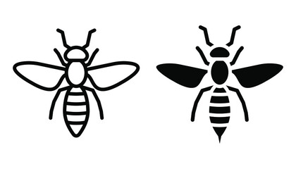 bee icon. animal sign. vector illustration